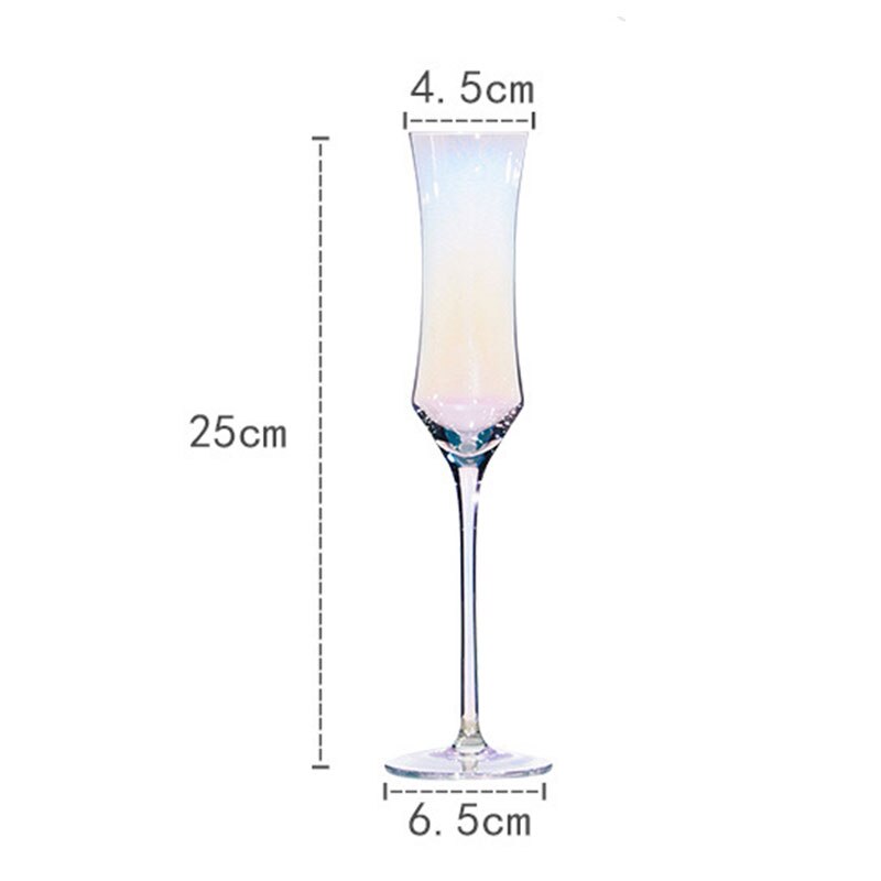 Dream Gradient Rainbow Goblet Crystal Glass Champagne Glass JS22