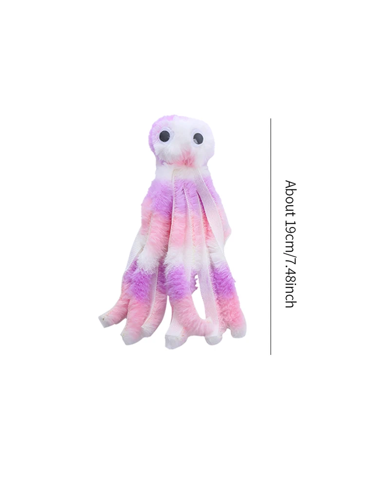 Kattenspeelgoed Schattig Octopus Knuffel Bijtbestendige tanden Interactief spelen Dierbenodigdheden Kat Hondenspeelgoed Octopus: Multicolor