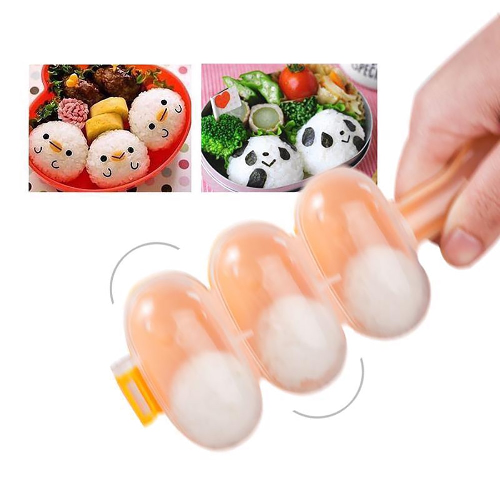 Creativity Rice Ball Molds Sushi Mold Making Tools Bento Accessories Maker Diy Sushi Maker Onigiri Rice Mold Kitchen Sushi Yxd