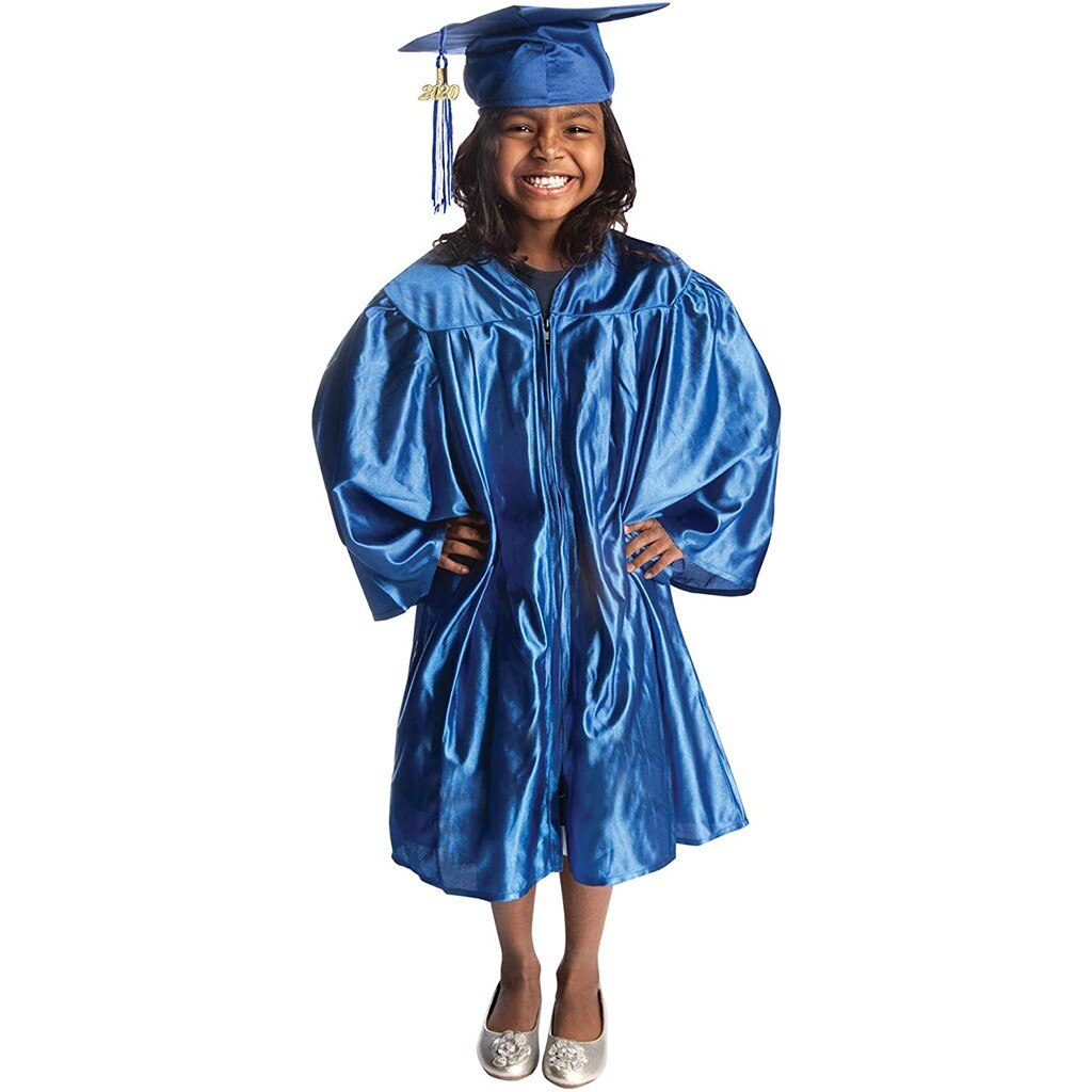 SAGACE preschool children's graduation bachelor's clothing Cap Blue Children Kids Gown with Tassel Cap Boys Outfits: BU27