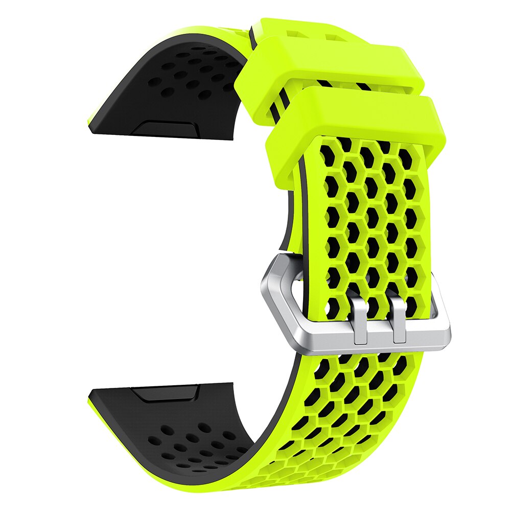 Yayuu Compatibel Sport Horloge Band Voor Fitbit Ionische Smart Horloge Zachte Siliconen Polsband Verstelbare Vervanging Sport Horloge Band: green inner black