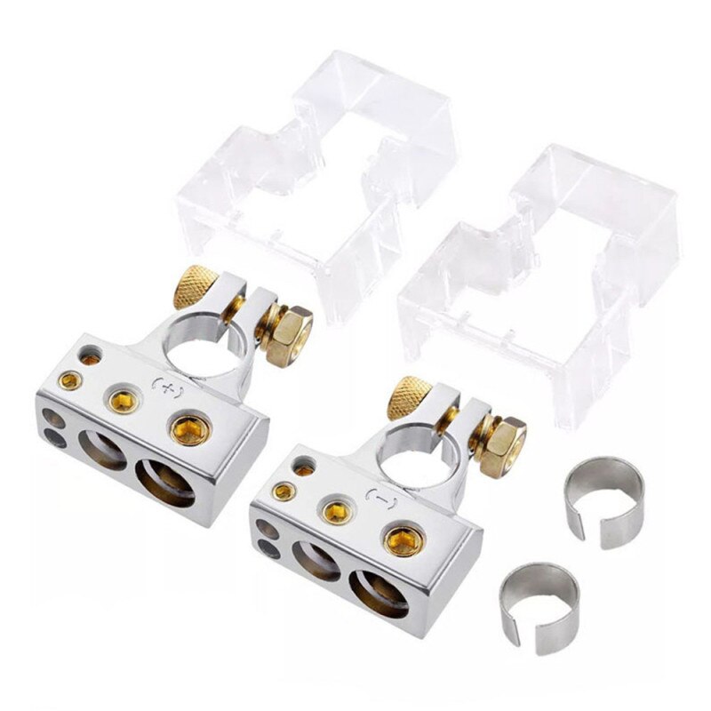 2PCS/set 2GA-10GA Car Battery Clip Connector Car Audio Modified Battery Head, Battery Clip Fit for Most Car, Boat, Van Battery: 01
