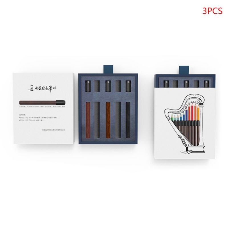 1/3/5 stk træ pen extender holder skitse tegning blyant forlænger skole: B3