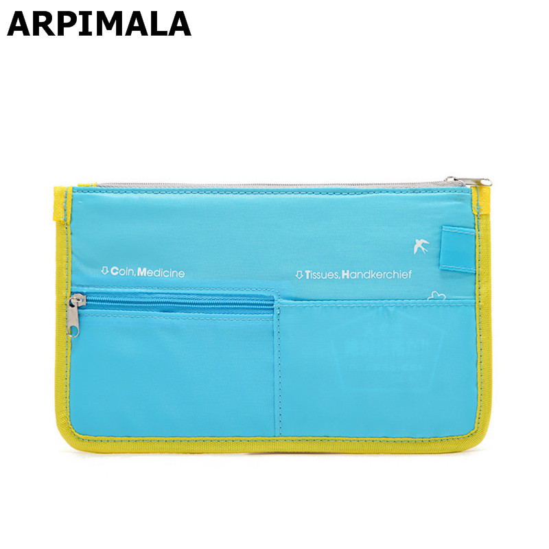 Arpimala multifunktionella passväskor resekredit-id-korthållare fodral dokumentorganisatör kvinnor räkning biljettväska checkhäfte