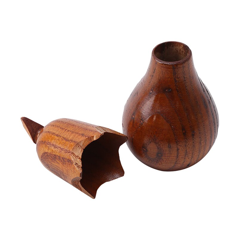 Wooden Toothpick Holder Eggplant Shape Holder Box Toothpick Jar Home Desktop Toothpick Decoration Box