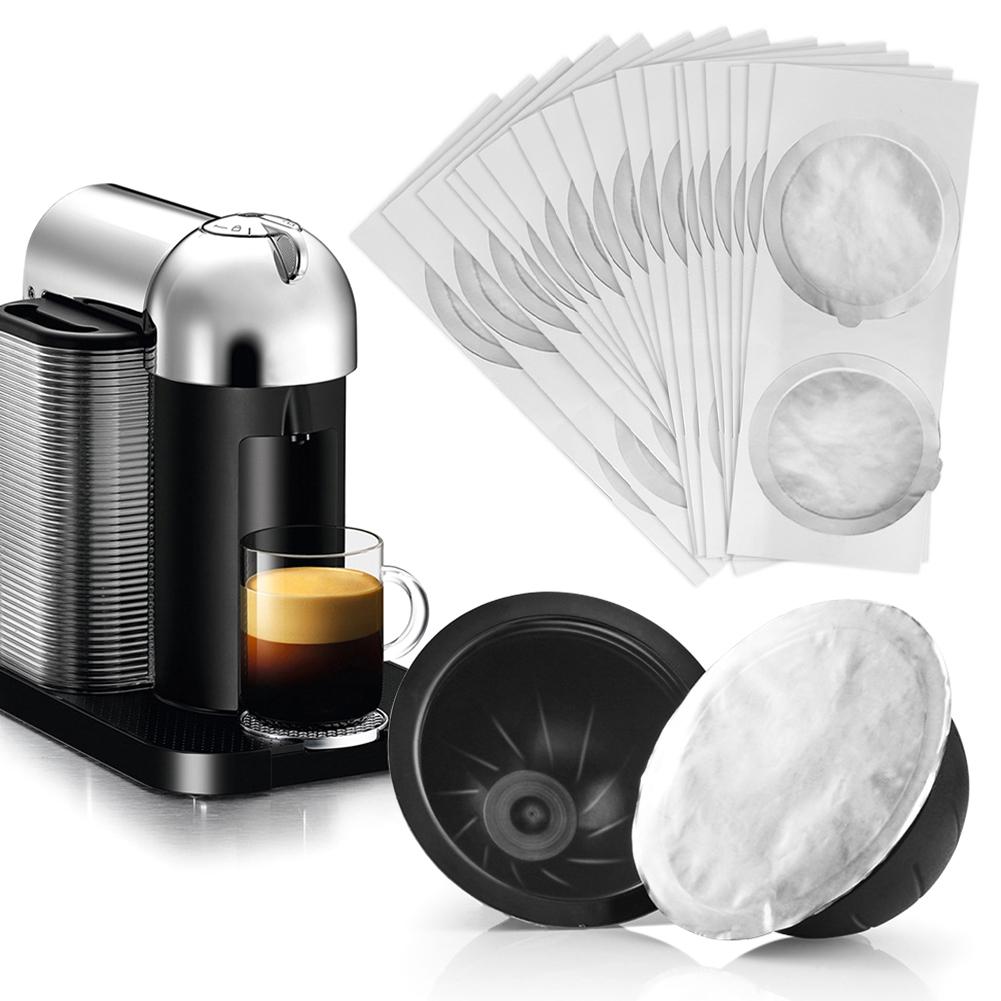 Engangs kaffekapsler kop selvklæbende aluminiumsfolie kaffekrus anti-skrid mat filterkop sæt med 60 stk aluminiumsfolie