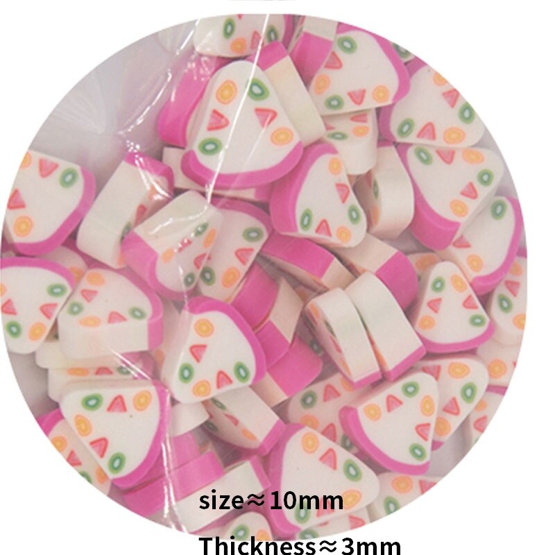 30g pizza sushi kager slik bønner form polymer ler skiver forslime fyldning diy håndværk håndværk tilbehør: 5 pizzaer