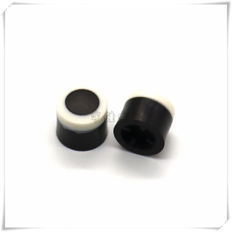 Tapa de llave de plástico de dos colores de 10 × 9MM, 5 piezas, adecuada para tapa de interruptor de autobloqueo de cabeza redonda/tapa de llave de alimentación de Cabeza Cuadrada: Black and white