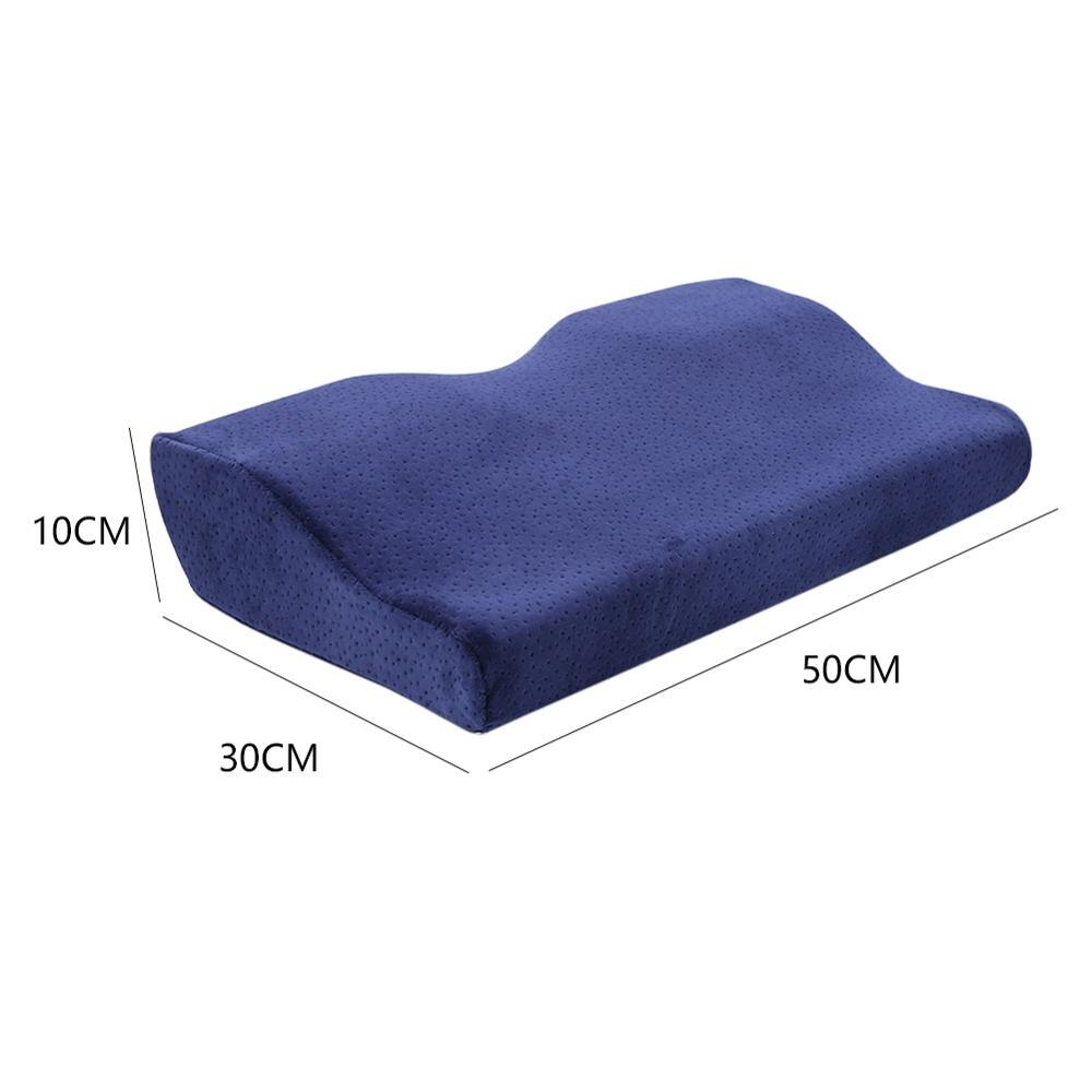 Memory Foam Orthopedic Neck Pillow Slow Rebound Neck Protection Soft Cervical Health Care Cervical Orthopedic Neck Foam Massage: Blue M