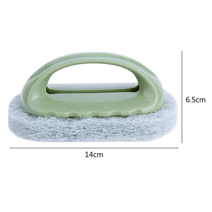 1PC Handige Magic Spons Gum Bad Borstel Tegels Borstel Wassen Pot Schoon Borstel Spons Badkamer Accessoires Keuken Reinigingsborstel: Groen