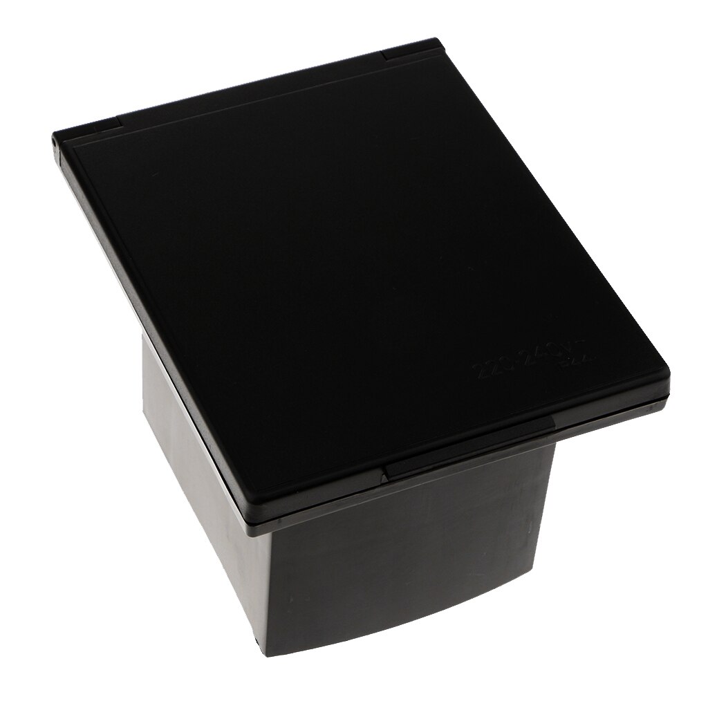 RV Motorhome 220-240V 16A External Flush Hook Up Waterproof 3Pin Plug: Black