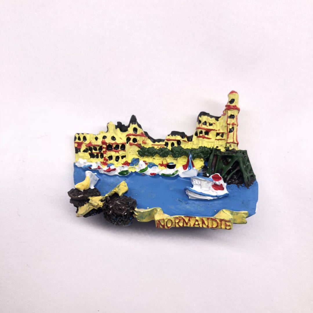 3d harpiks kjøleskapsmagnet eiffeltårnet fransk paris tur souvenir kjøleskap magneter avtagbar kjøkkenmagnet klistremerke hjemmeinnredning: Normandie