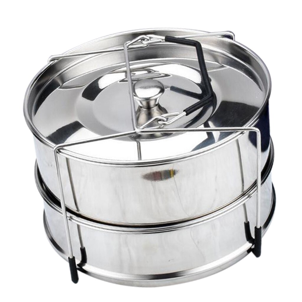 Food Insert Pan Steamer Baking Cooking Stackable Stainless Steel Stackable Steamer Insert Pans