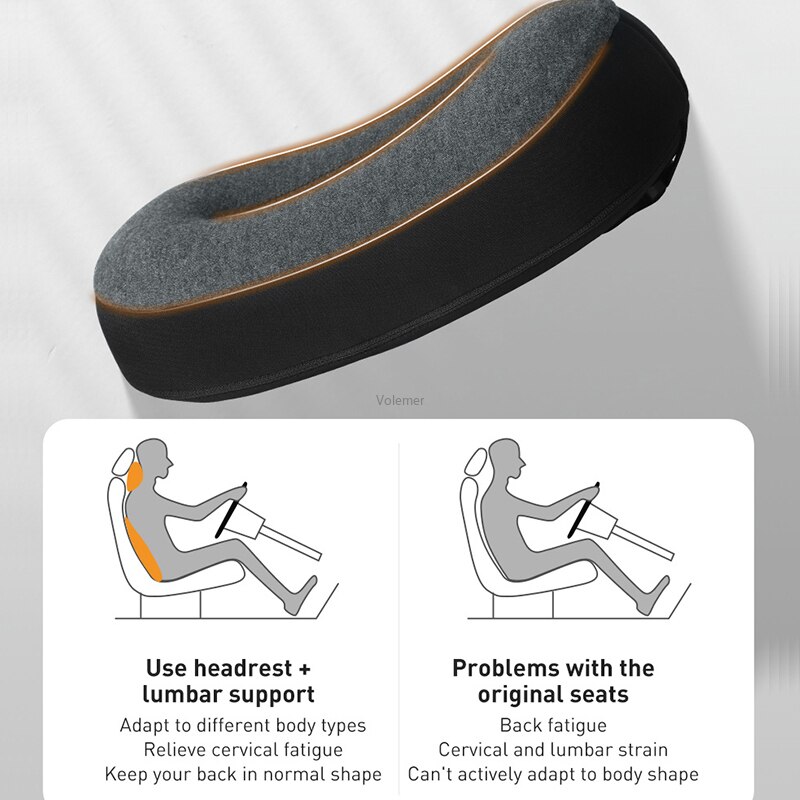 Xiaomi Baseus Schwimm Auto Taille Kissen Auto Kopfstütze Kissen Hals Speicher Lenden Unterstützung 3D Speicher Schaum Sitzbezüge Auto Styling