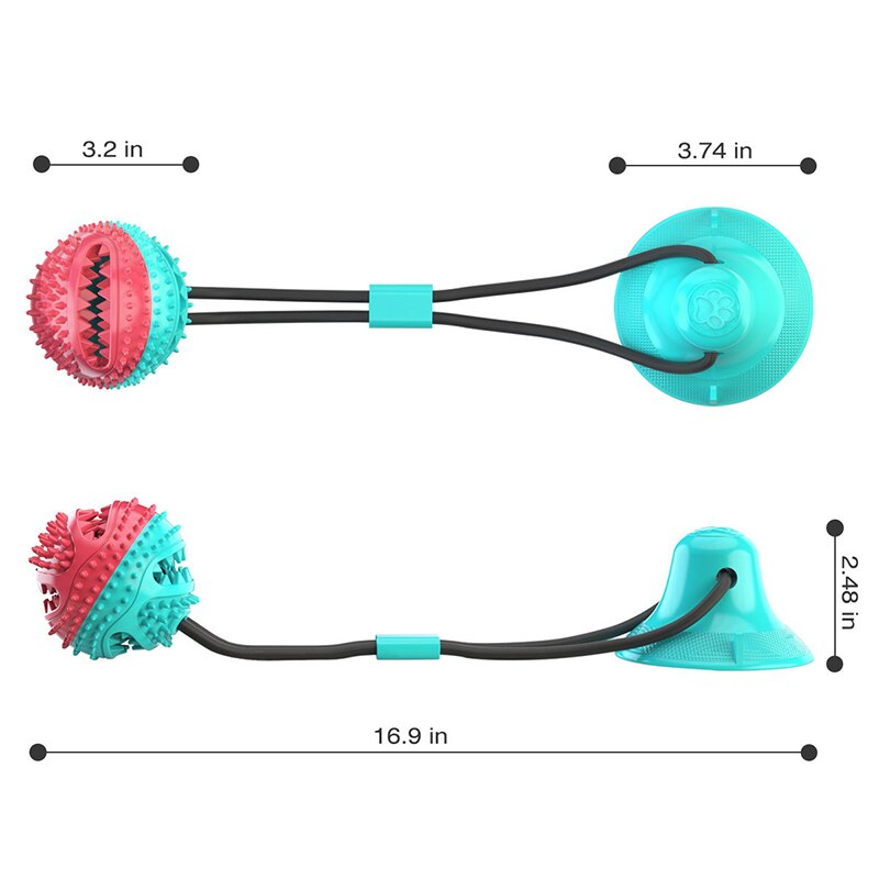 Silicon Pet Dog Toys Suction Cup Tug Dogs Chewing Push Ball Toy Pet Tooth Cleaning Dog Toothbrush for Puppy large Dog Biting Toy