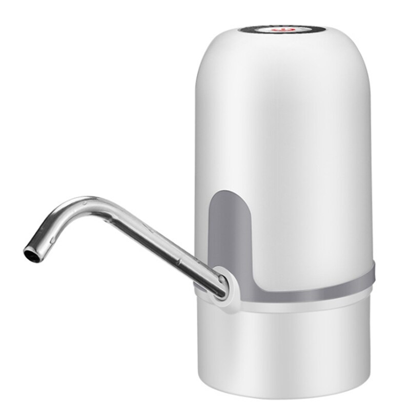 Automatische Pomp Voor Water Fles Elektrische Drinkwater Pomp Dispenser Draagbare Usb Charge Fles Waterpomp: White grey