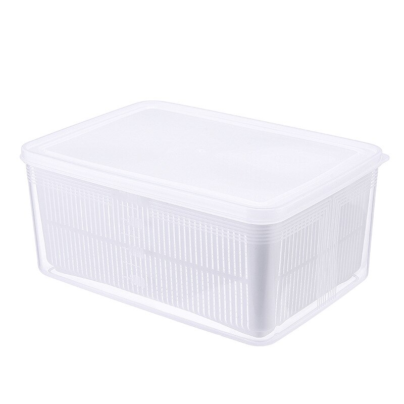 Bac à légumes et fruits en plastique avec lèvre, boîte de rangement de cuisine, réfrigérateur, conserve la fraîcheur, bac à légumes et fruits, bac à légumes