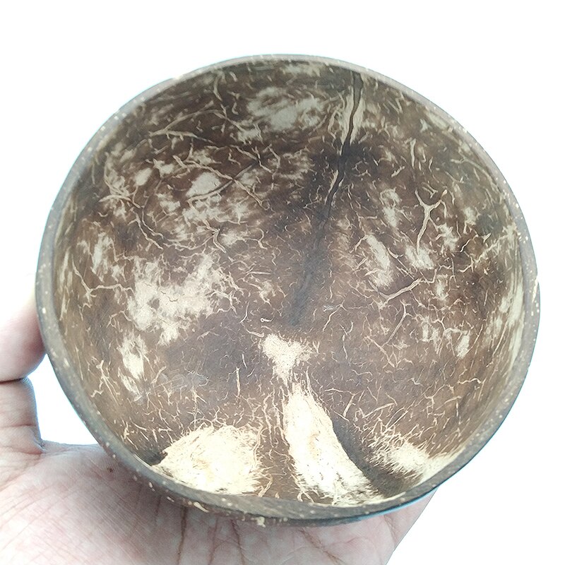 Bol en noix de coco naturelle importé du Vietnam, fait à la main, artisanat exquis adapté à la consommation de salade de fruits, vaisselle domestique
