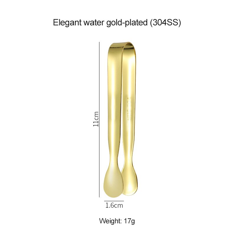 Multipurpose Stainless Steel Ice Tong Handheld Small Cubic Sugar Pastry Tong Mini Coffee Bar Serving Clip Kitchen Bar Tools: Ivory