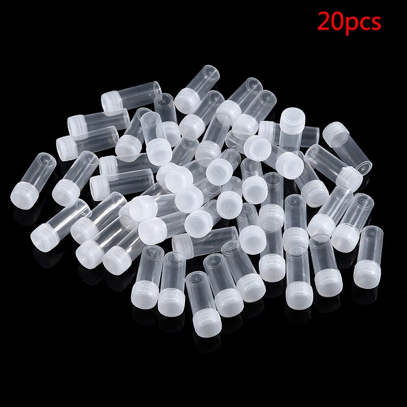 20Pcs 5g Small Barrel Vials Medicine Pill Liquid Powder Capsule Storage Container Packing Bottles 5ml Plastic Bottle Sample Jar