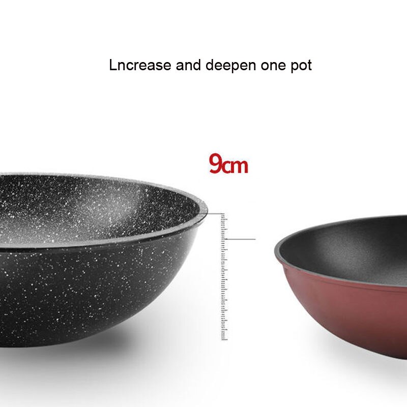 Sartén antiadherente de plástico para el hogar, sartén de alta gama para arroz con mango de plástico antiadherente, superrentable, sartén para huevos libre de Wok