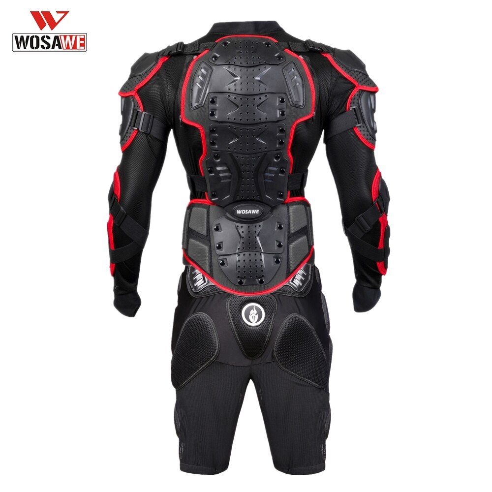WOSAWE Full Body Motorcycle Armor Jacket Motocross Armor Gear Chest Protective Shoulder Hand Joint Protection Winter S-XXXL