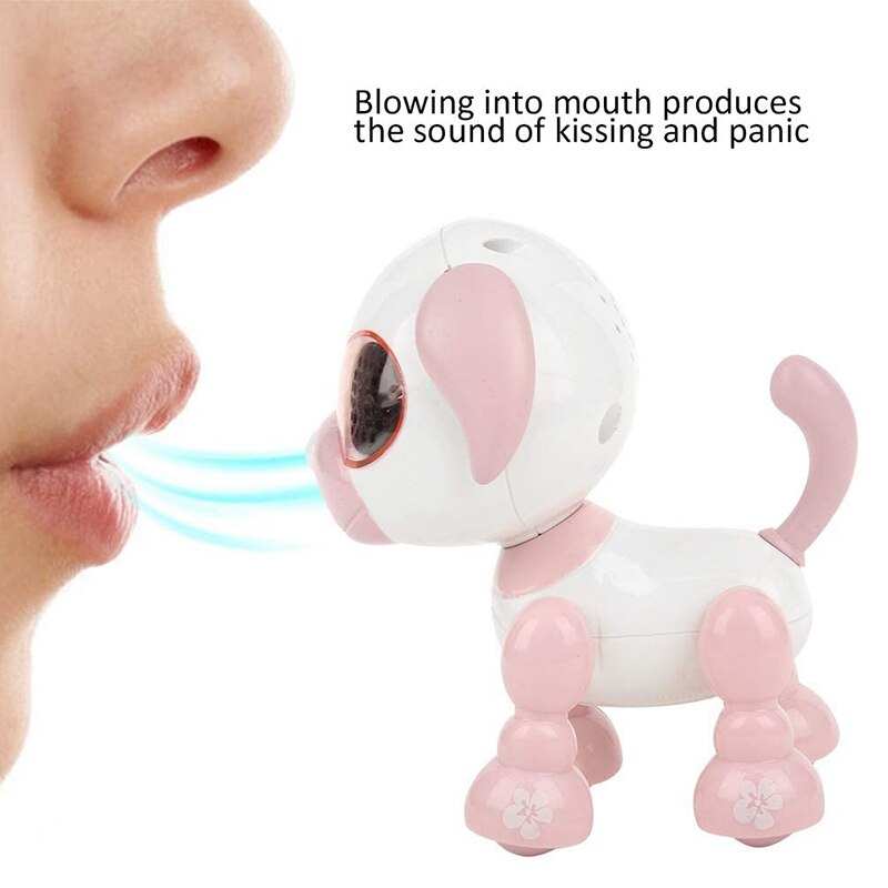 Robot intelligent chien enfants MIni chien de compagnie Induction Contact lumières et sons électroniques animaux de compagnie chien jouets pour les âges 3 +