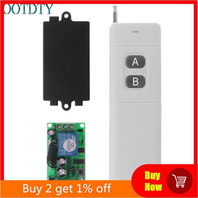 3000m Long Range DC 12V 2CH RF Wireless Remote Control Switch System 315 Mhz 2-Key Transmitter + Receiver
