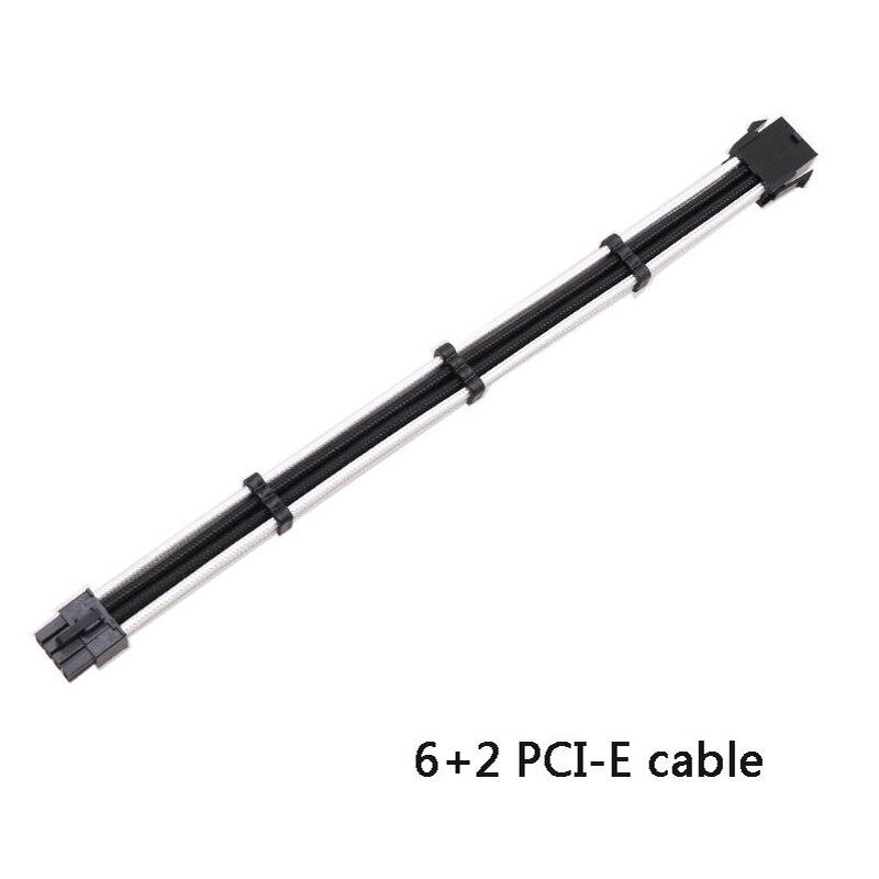 ATX PSU Extension Cable Kit - 24Pin, 4+4Pin EPS, 6Pin & 6+2Pin PCIe - Modded Sleeved Cables