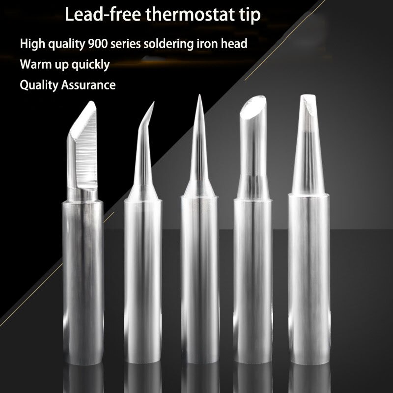 5pcs 900M T Series Soldering Iron Tip Lead-free Welding Sting For 936 Eletric Solder Iron Welding Solder Station