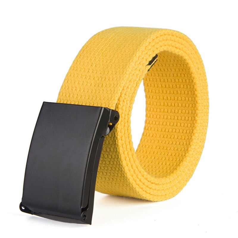 Ceinture en toile tissée à Double boucle | décontracté , ceinture tressée pour hommes, ceinture de taille,: B-yellow