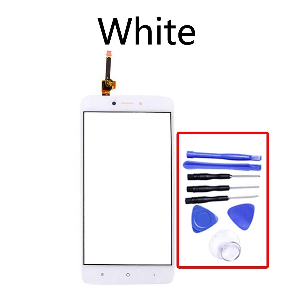 5.0 &quot;4X Voor Xiaomi Redmi 4X Redmi4X Touch Screen Panel Sensor Lcd-scherm Glas Lens Panel Touchscreen Digitizer: White-With tool