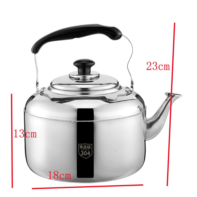 304 Rvs Thee Pot Koffie Koude Geluid Water Pot Ketel Grote Capaciteit Thuis Keuken Thee Water Brandende tool: 3L