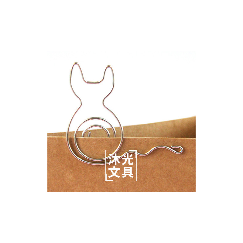 Clip de carpeta de animales de dibujos animados, marcapáginas de metal, suministros escolares, papelería, suministros de oficina y escuela, 50 piezas