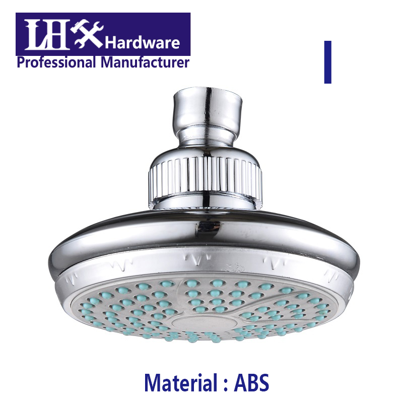 Hotel Bathroom Showerhead ABS Plastic Top Spray Single Rain Shower Head Round Chrome Finish Showerhead LHX XY102 F: I