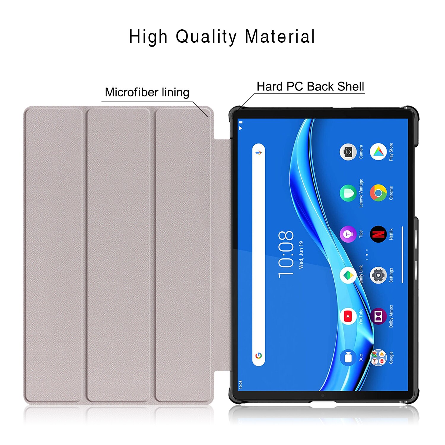 Tablet Case for Lenovo Tab M10 HD 2nd Gen TB-X306X / TB-X505X / TB-X605L - PU Leather, Shockproof