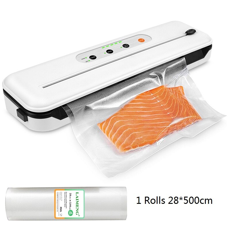 Laimeng vakuumpakkemaskine med skærer til madopbevaring med vakuumposer vakuumrulle  s278: 6611 28-500cm / 220-240v eu-stik