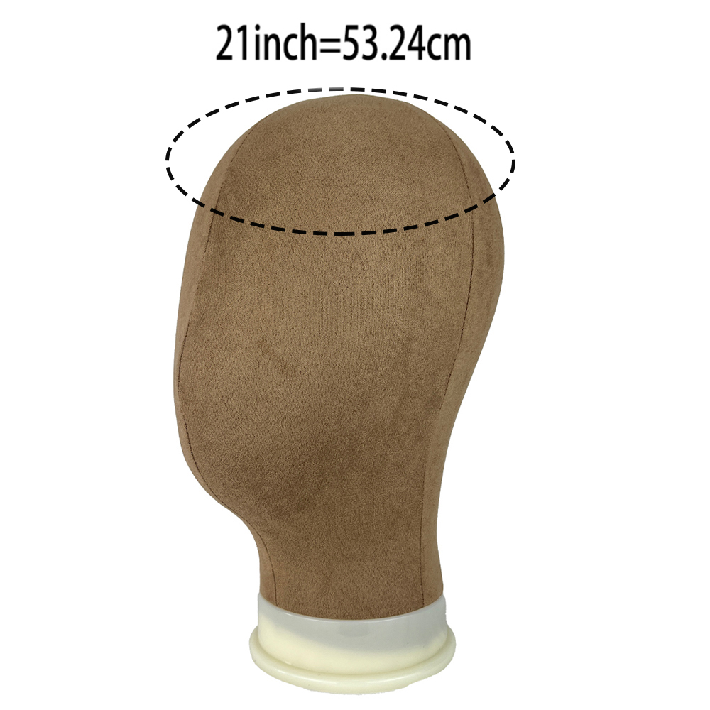 Nowa głowa manekina Stojak na perukę Płócienna głowa z regulowaną głowicą manekina Statyw robić wyświetlania peruk z czapkami na peruki T szpilki: Kości słoniowej