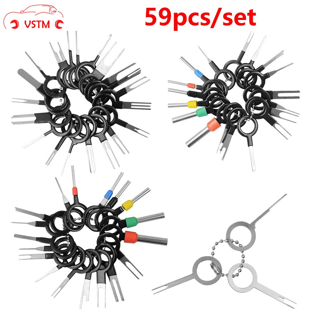 59pcs/set Car Plug Terminal Removal Tool Pin Needle Retractor Pick Electrical Wire Puller Hand Tools Kit