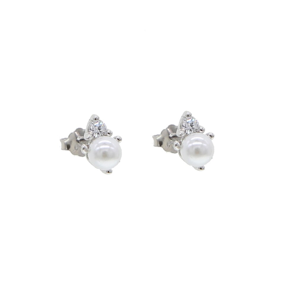 925 Sterling silver piccolo mini orecchino della vite prigioniera colorato cz fiore ape perla minimo delicato cartilagine piercing gioielli: e814 silver