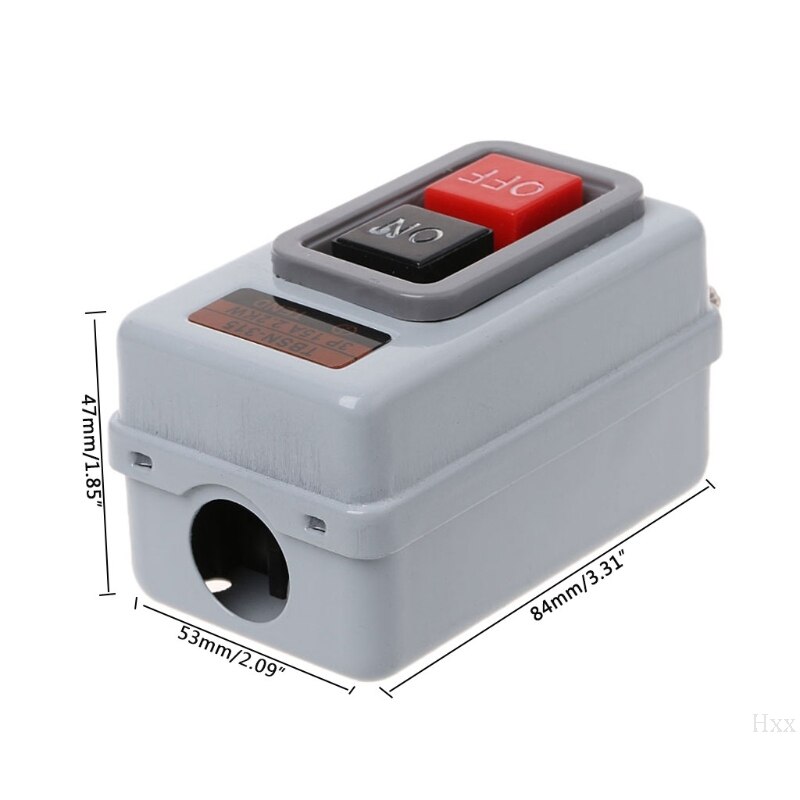 TBSN-315 AC 380V 15A 2.2KW ON/OFF 3 Phase Self-Locking Power Push Button Switch OOTDTY