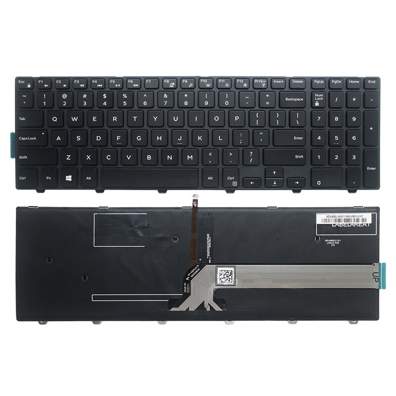 US/UK/SP keyboard For Dell Inspiron 15 3000 5000 3541 3542 3543 5542 3550 5545 5547 3551 3552 3559 3565 3567 3551 3558 5566 5748