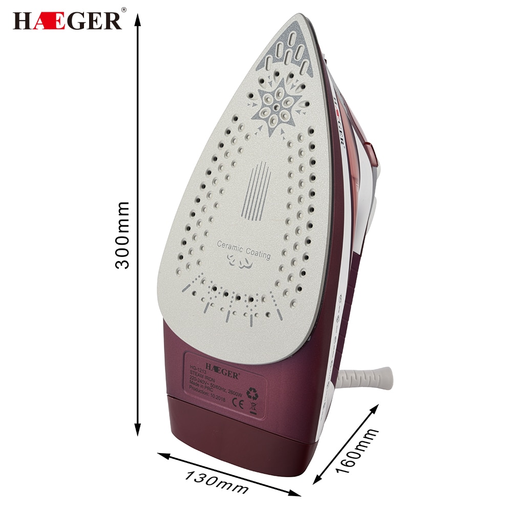 2600W home laundry appliances Electric Steam Iron For Clothes Multifunction Adjustable Ceramic soleplate iron