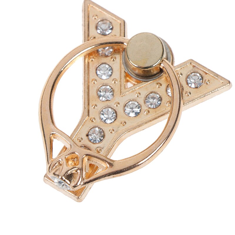 1pc 360 Degree Diamond Metal Letter A-Z Finger Ring Smartphone Stand Holder Mobile Phone Holder For All Phone