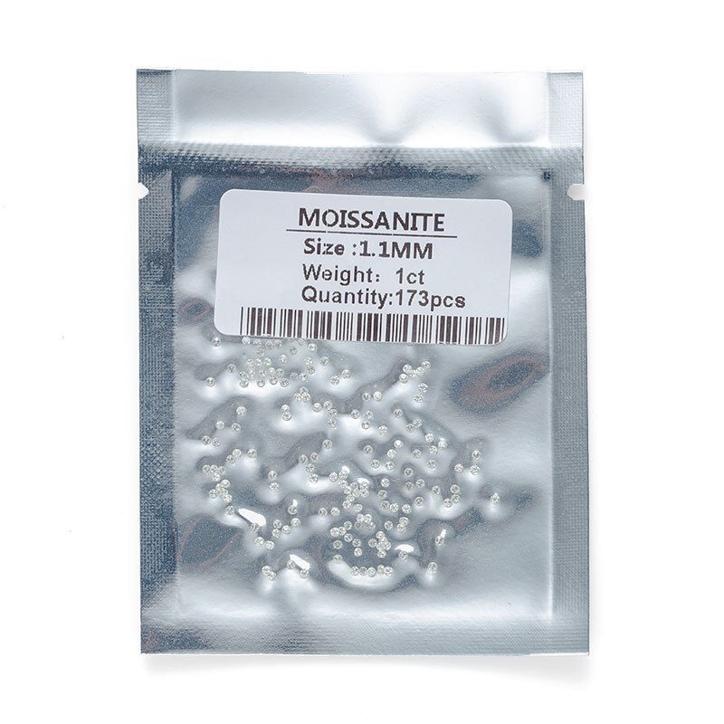 1carat lab grown rough stone melee diamond 1.0~1.5mm round cut DEF white color moissanite for jewelry making