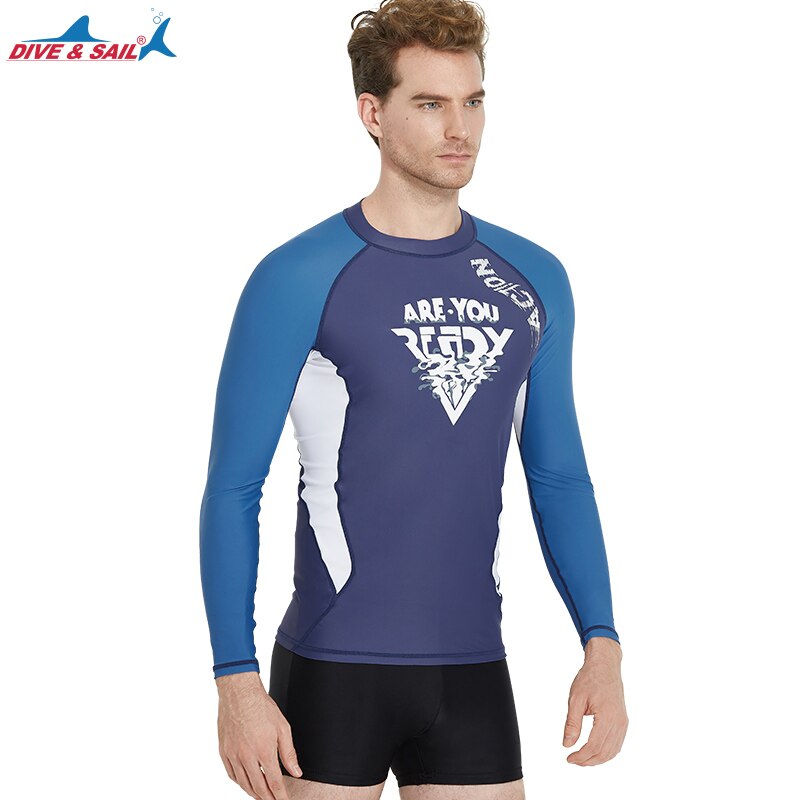 Men's UV Sun Protection Long Sleeve Top Shirts Skins Tee Rash Guard Compression Base Layer UPF 50+ Rashguards Swimwear Beachwear