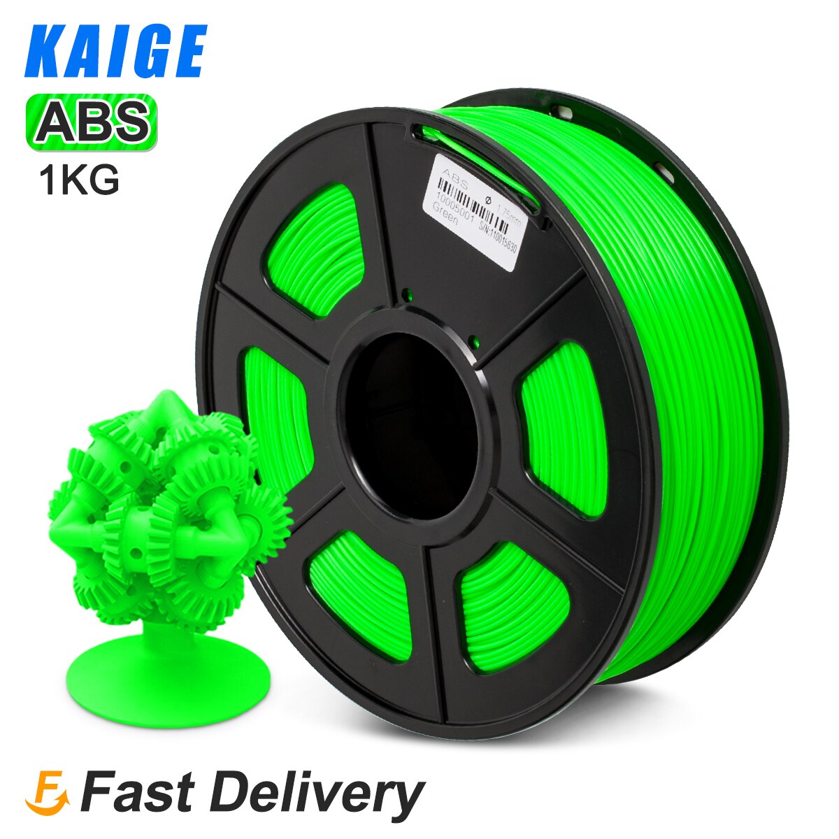 Abs 1.75Mm 3D Printing Filament Zwarte Kleuren Geschikt Voor Hoge Sterkte Tekening Levert: ABS-Green