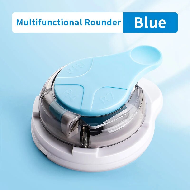 1PC 3-in-1 Multifunktionaler Eckenrunder R4/R7/R10 Fasenschneider Eckschneider Punkt Eckbesatz Handwerk Foto/Sammelalbum: Weiß