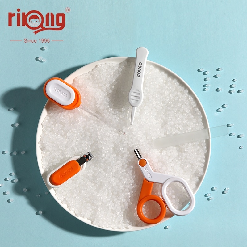 Baby Nagelverzorgingsset - Roestvrij Staal Trimmer & Schaartje - Effen Patroon