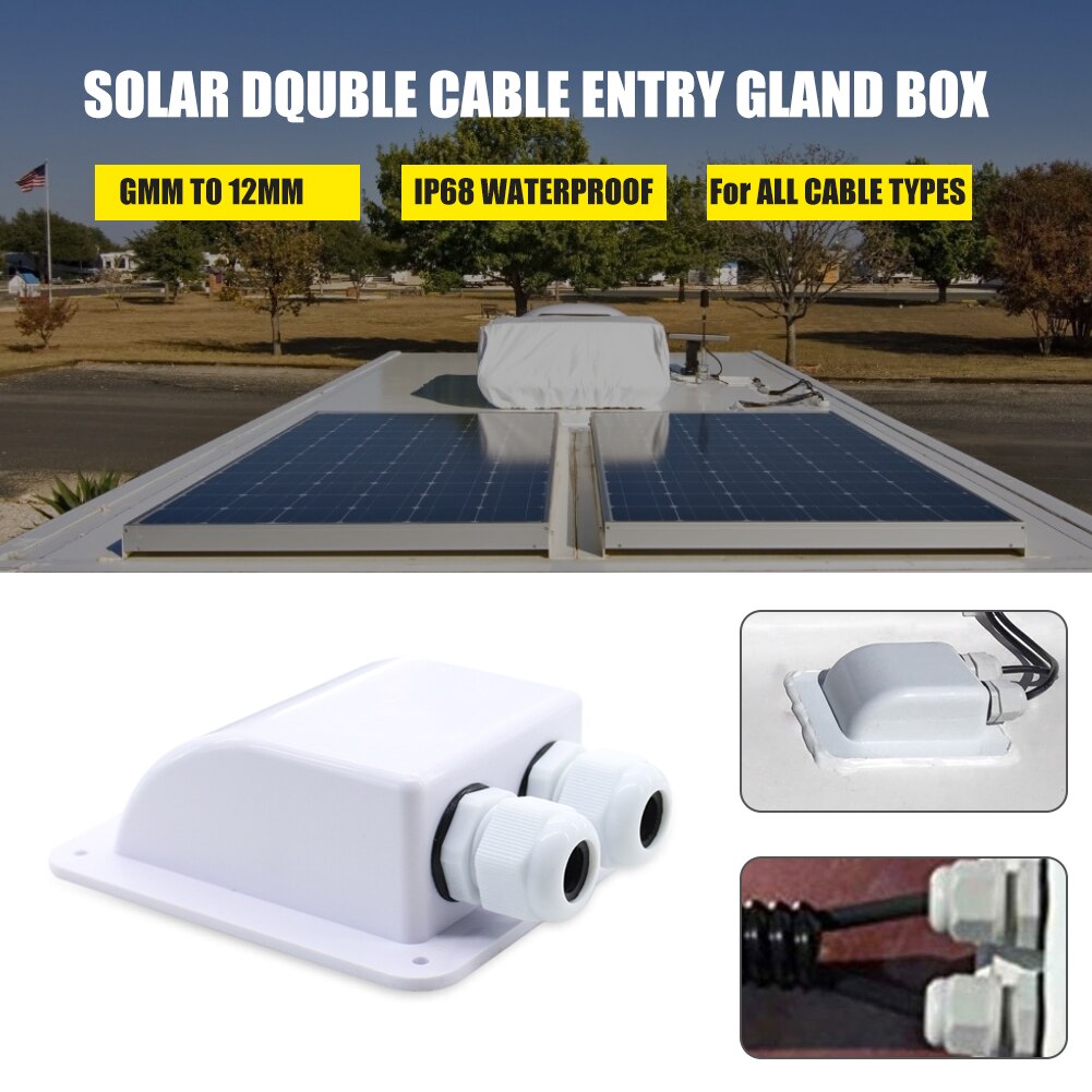 1/2 Gaten Dak Draad Entry Klier Doos Zonnepaneel Kabel Connector Houder Camper Caravan Varen Camper Van Accessoires